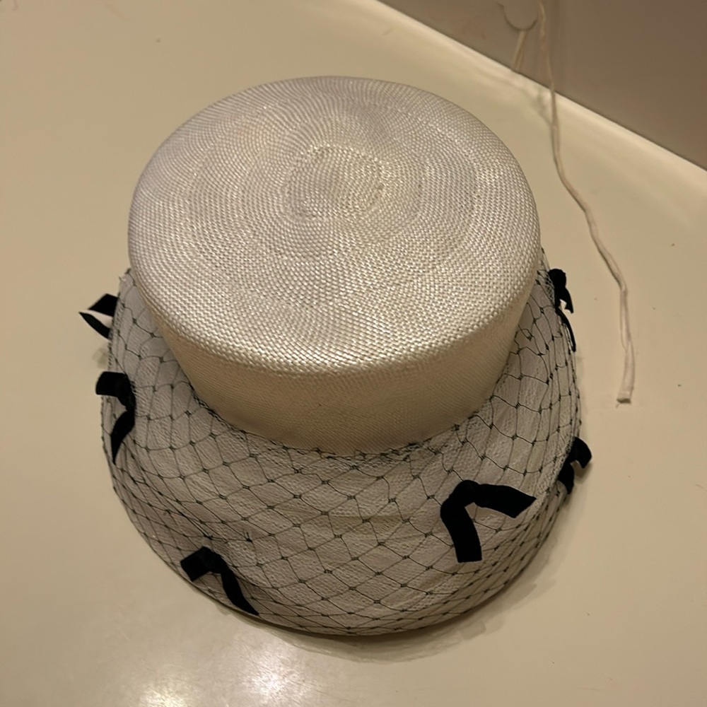 Beautiful white and black hat